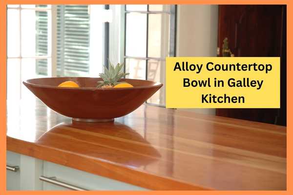 Alloy Countertop Bowl in Galley Kitchen