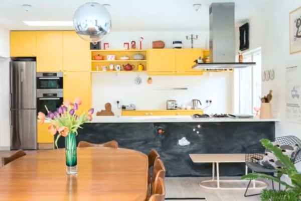 Timeless Yellow Kitchen Cabinets