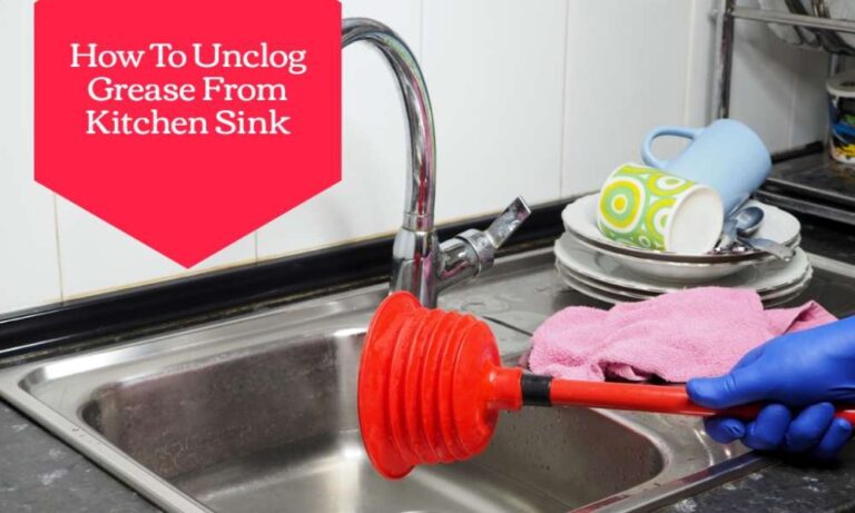 unclog grease from kitchen sink