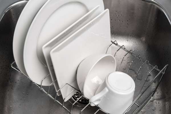 Removing The Dish Rack From The Sink