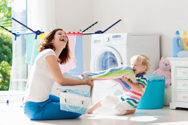 Load the Towels Wash Kitchen Towels In Washing Machine