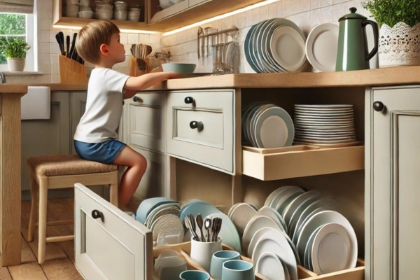 Child-Friendly Storage: Safe And Accessible Plate Placement