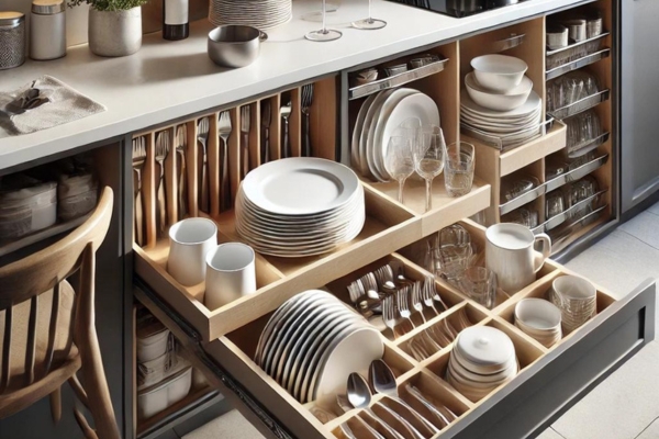 Combining Plate Storage With Other Kitchen Essentials For Efficiency