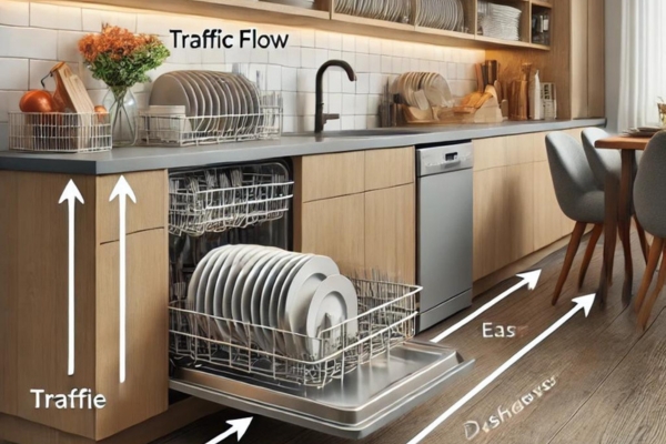 Considering Kitchen Traffic Flow: Keeping Plates Accessible