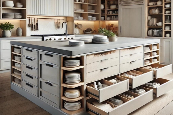 Designing A Kitchen Island With Built-In Plate Storage