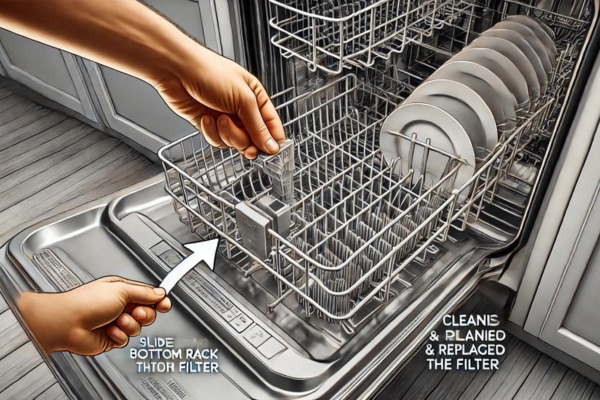 Return The Bottom Rack To The Dishwasher