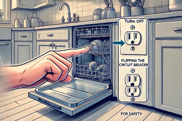 Turn Off And Unplug The Dishwasher