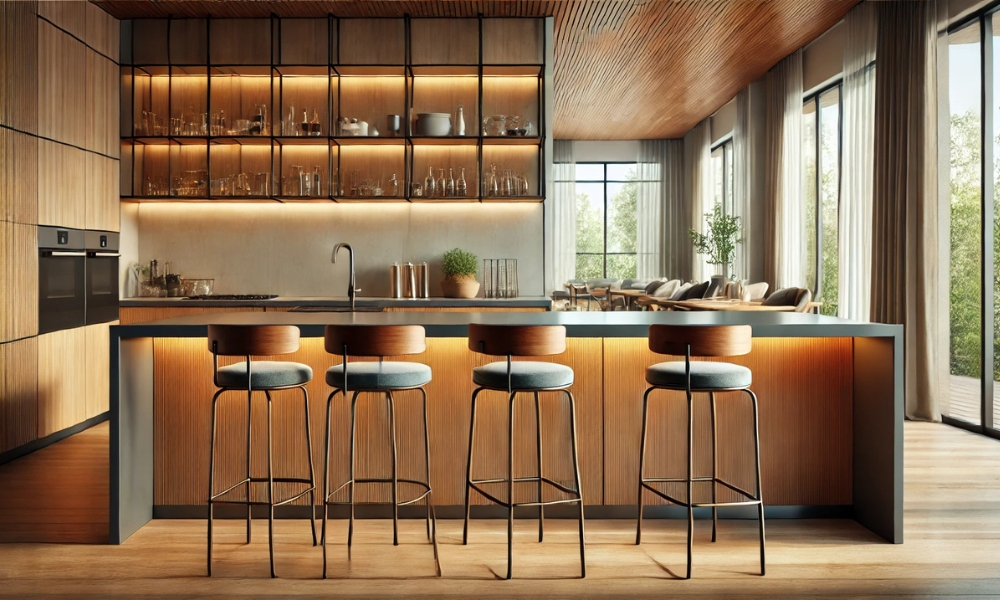 How Much Space Between Bar Stools