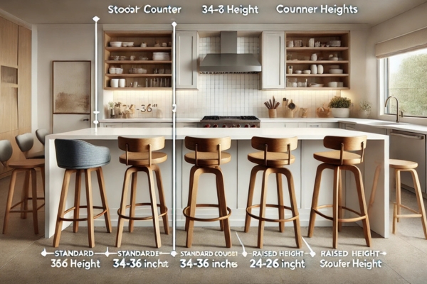 Recommended Stool Height for Different Counter Heights