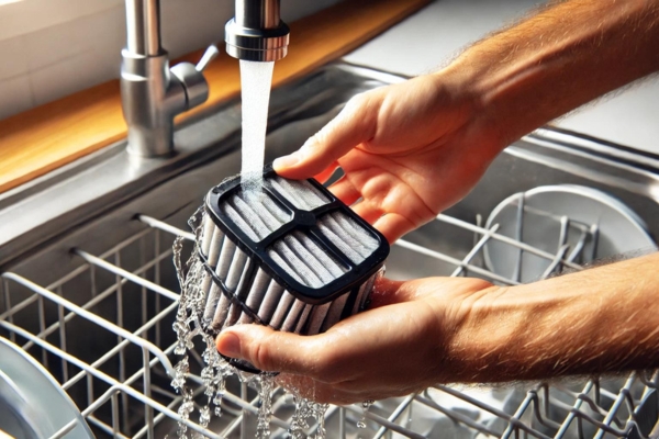 Rinsing The Filter Thoroughly After Cleaning