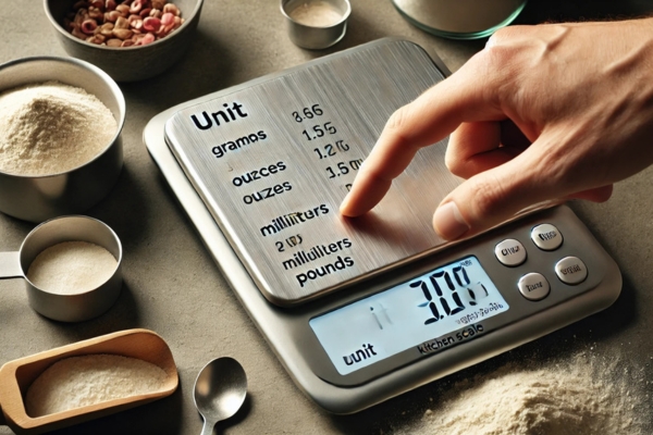 Select The Unit Of Measurement Use Professional Kitchen Scales