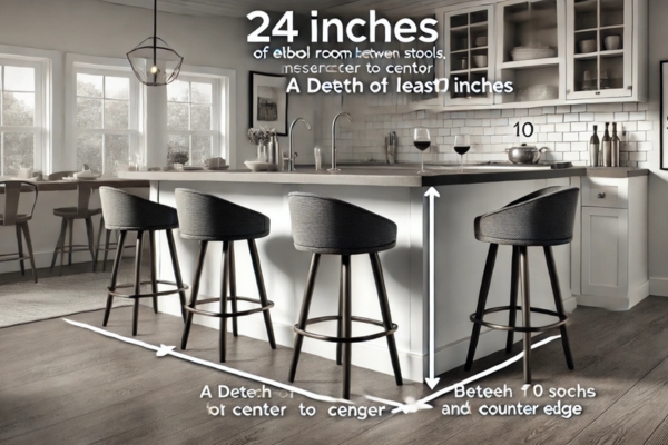 Measuring For Comfort: Space Around Each Bar Stool