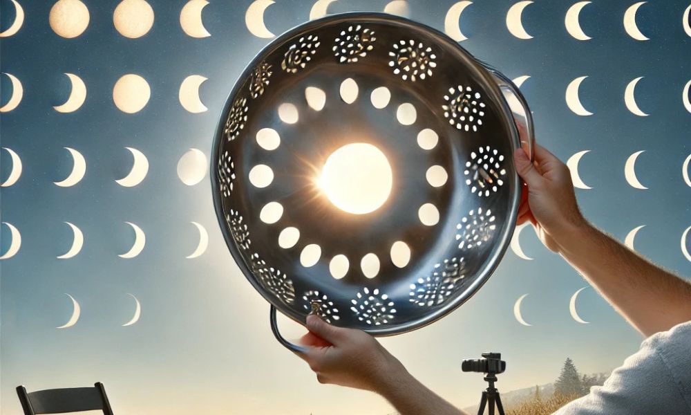 How To Use A Colander To See The Eclipse