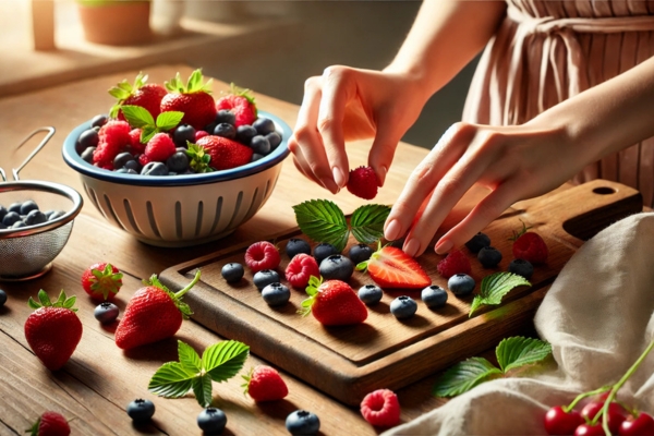 Prepare The Berries Use A Berry Colander Effectively