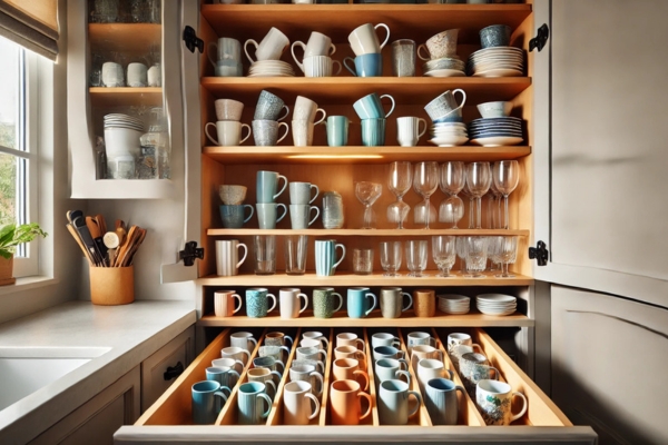 Arrange Organize Cups In Your Kitchen Strategically 