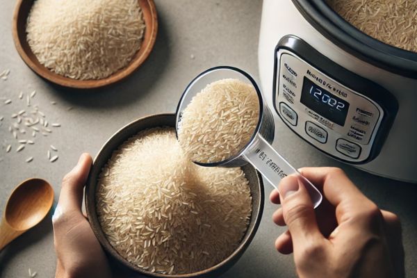 Measure The Cook Jasmine Rice In Rice Cooker