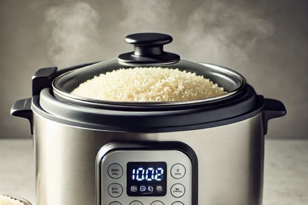 Start The Rice Cooker Cook Jasmine Rice In Rice Cooker