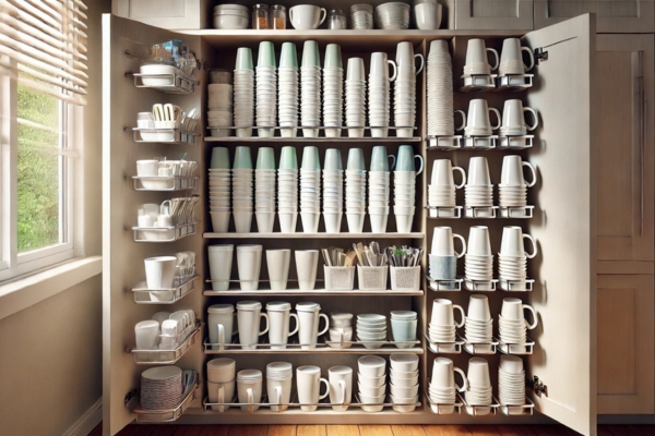 Utilize Vertical Space Organize Cups In Your Kitchen